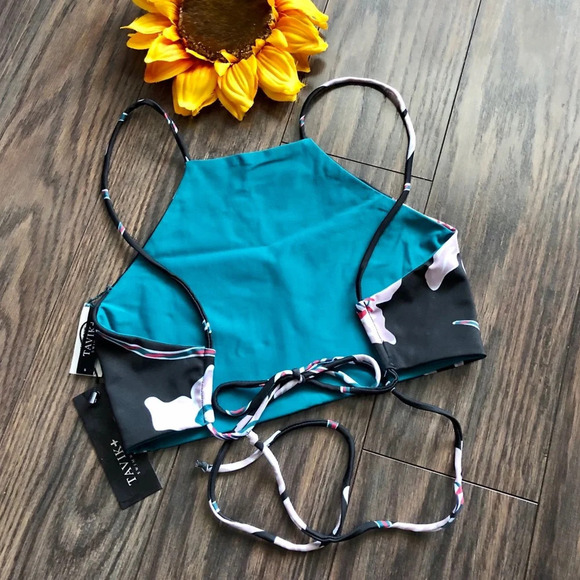 🦋B2G1🦋TAVIK RYAN Blossom Sport Swim Top NWT - Picture 6 of 12